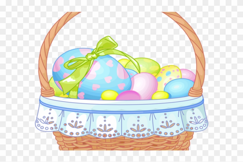 Easter Basket Bunny Clipart Transparent - Eggs Transparent Background Easter Png #191935