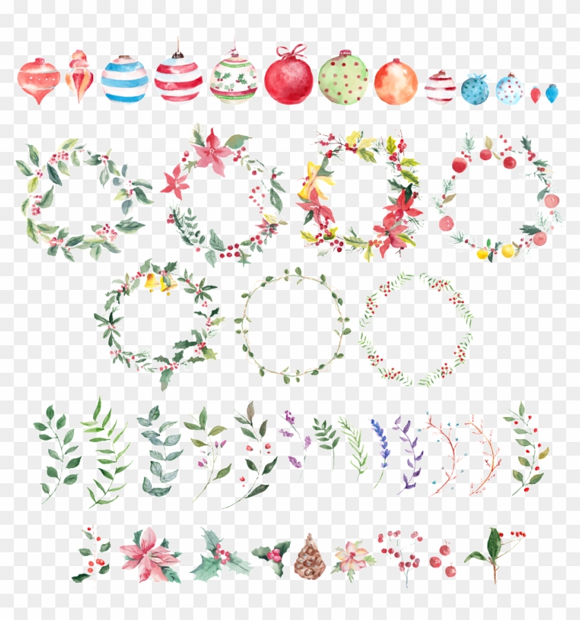 Fresh Colorful Ball Hand Painted Garland Decorative - 花环 素材 Clipart #192118