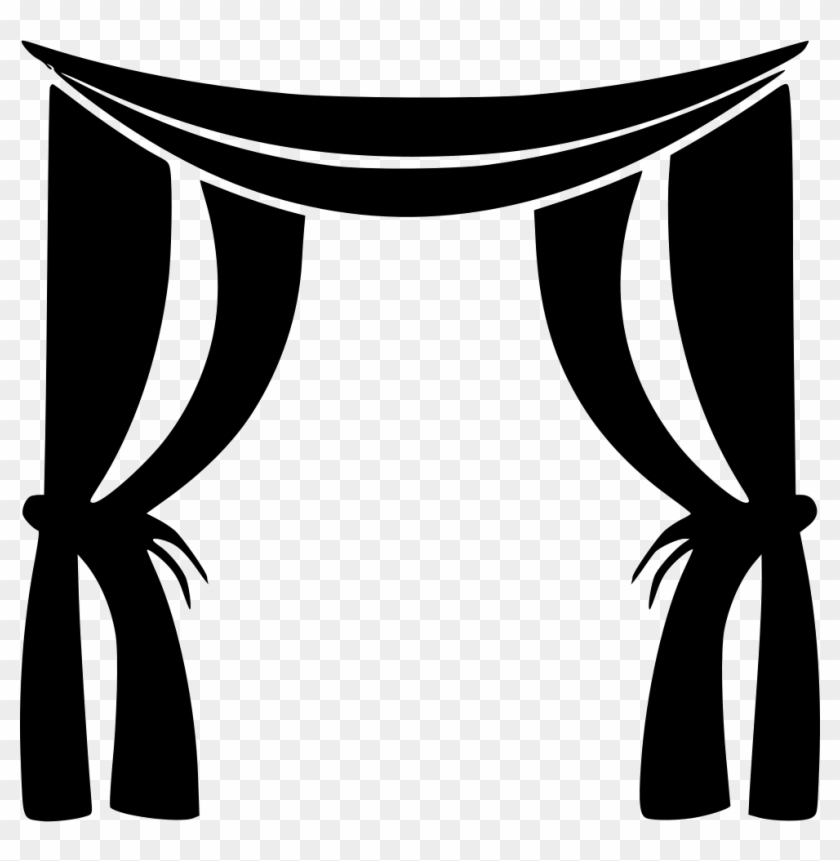 Curtain Clipart Svg - Black Curtain Vector Png Transparent Png