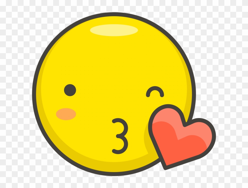 Face Blowing A Kiss Emoji - Kiss Icon Clipart