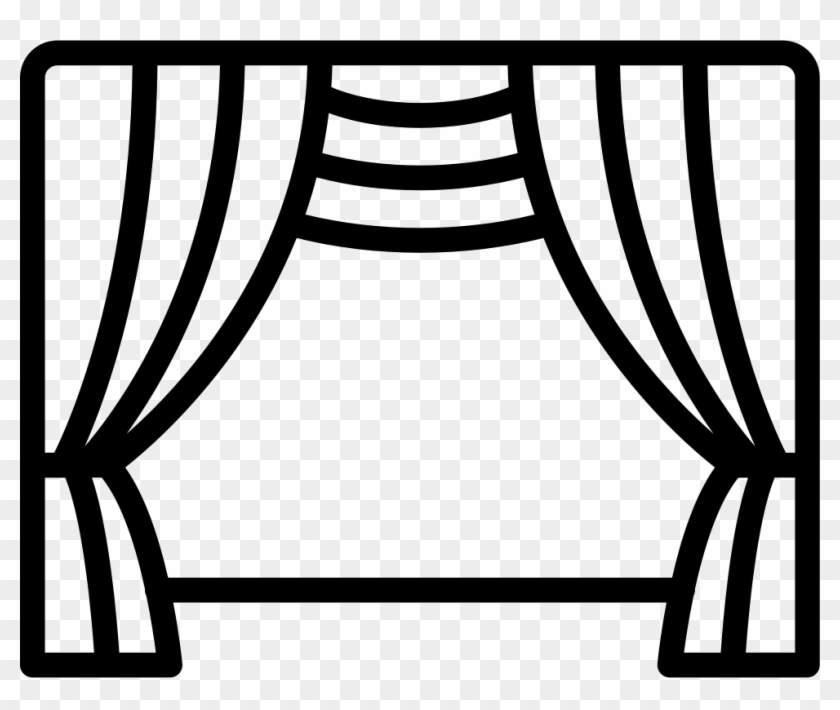Png File - Curtain Png Black And White Clipart