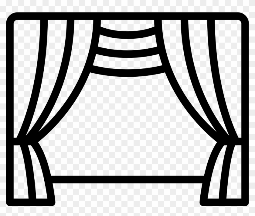 Png File - Curtain Png Black And White Clipart #192793