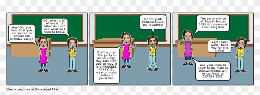 You're Invited To Tessa's Birthday Party - Cartoon Cell Theory 3 Parts Clipart #192980