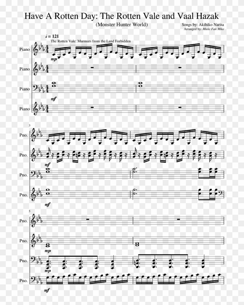 Have A Rotten Day - Rotten Vale Theme Sheet Music Clipart