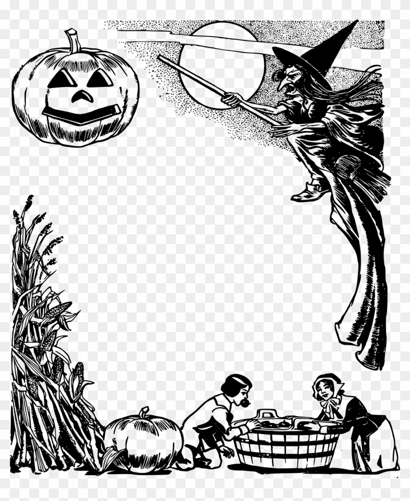 Border Vector Png Border Vector Png Vector Border Png - Halloween Border Black And White Clipart