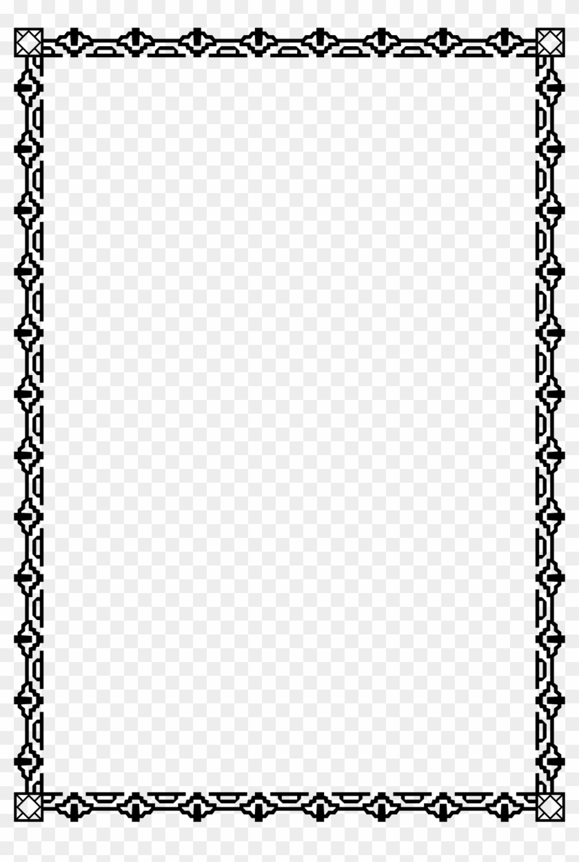 Clipart Border 81 A4 Size Clip Art Borders And Corners - Calligraphy Clipart Frame Border - Png Download #193467