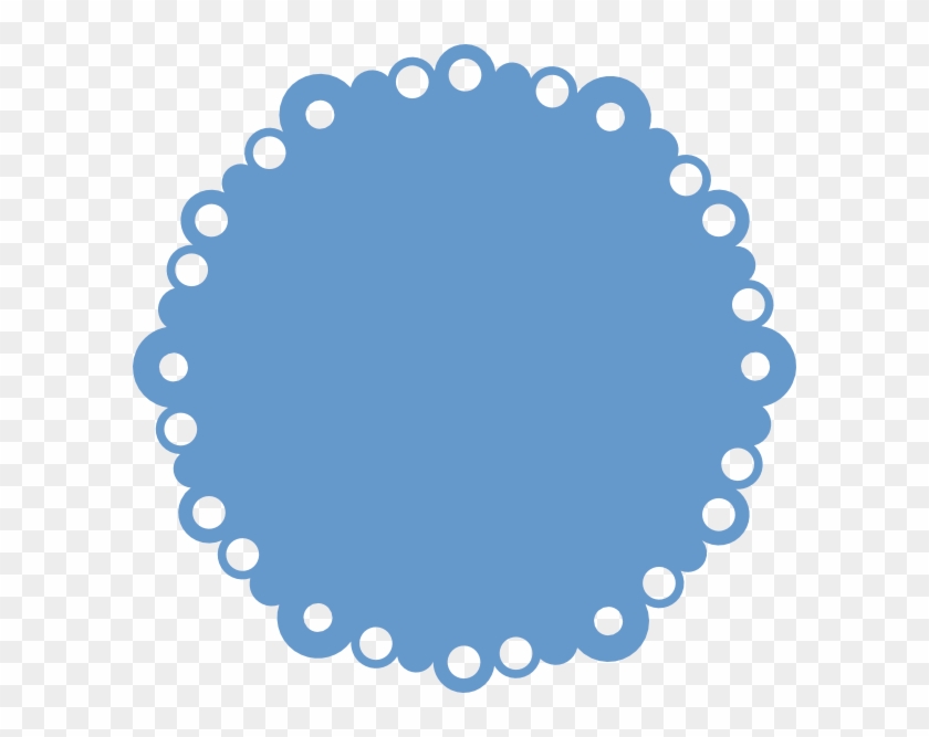 Here Is A Scalloped Circle With Dots Or Bubbles - Cute Circle Frames Png Clipart