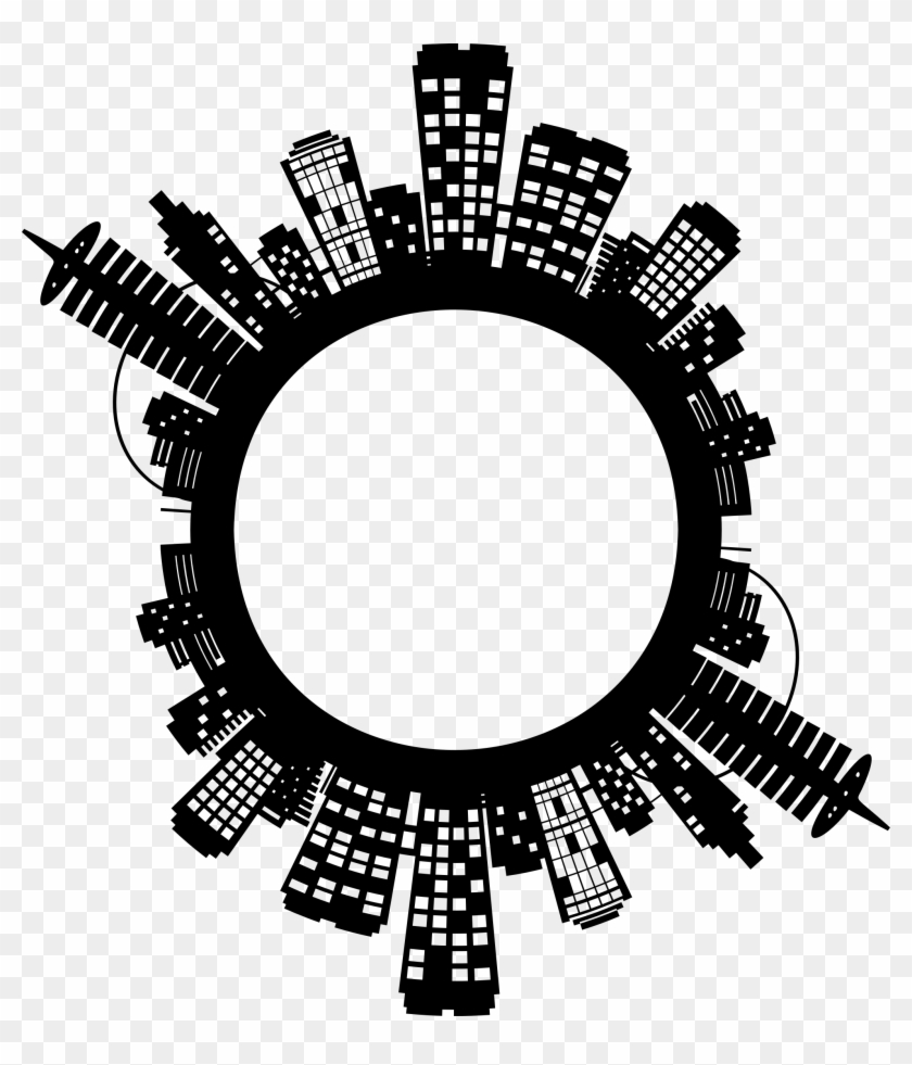 This Free Icons Png Design Of City Skyline Ii Radial Clipart