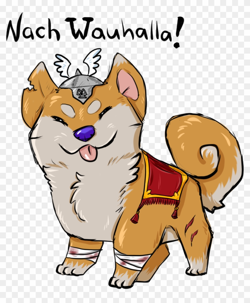 Helgi The Male Valkyrie Shiba Inu [oc] - Cartoon Clipart