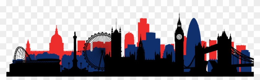 London Skyline Red Blue Black - Creative Bootcamp One Club Clipart