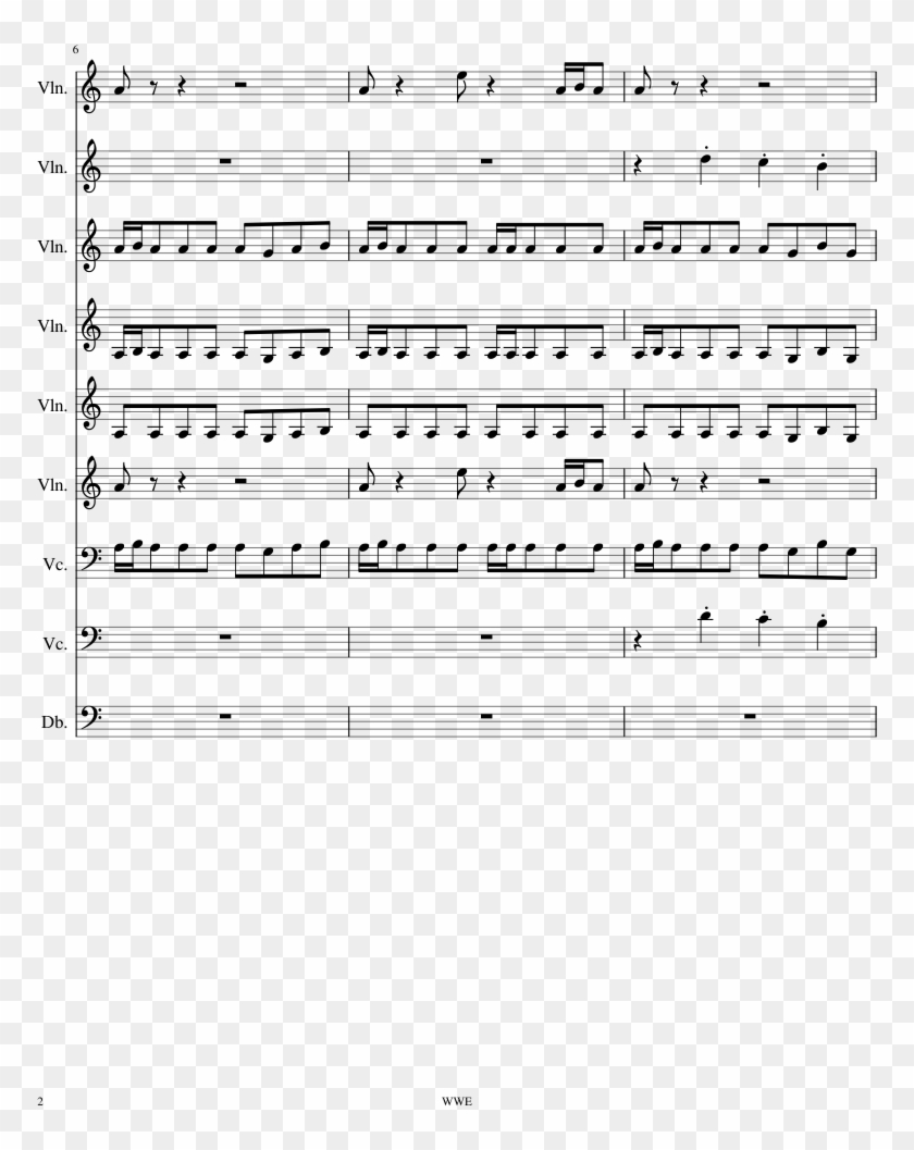 Shinsuke Nakamura Theme Sheet Music Composed By Cfo$ - Shinsuke Nakamura Theme Song Notes Violin Clipart