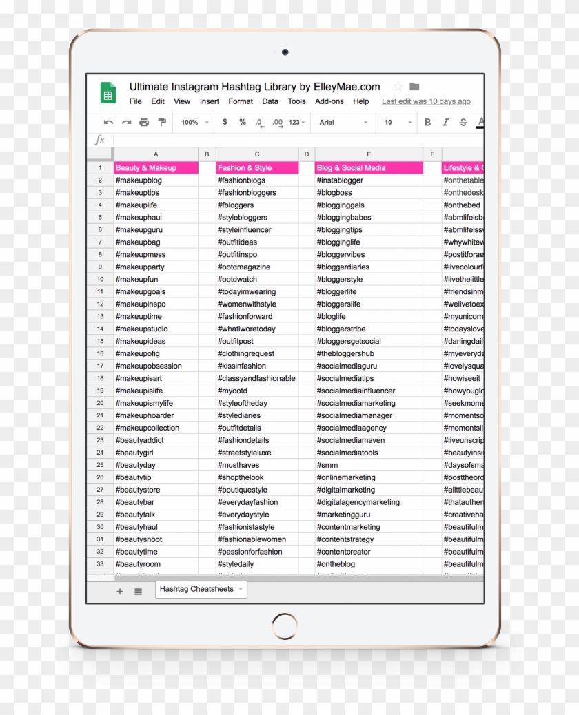 Ultimate Instagram Hashtag Library Clipart (194681) PikPng