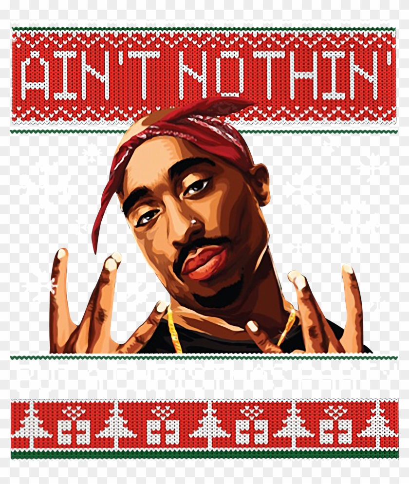 Snoop Dogg Ain't Nothin But A Christmas Party Ugly - Poster Clipart