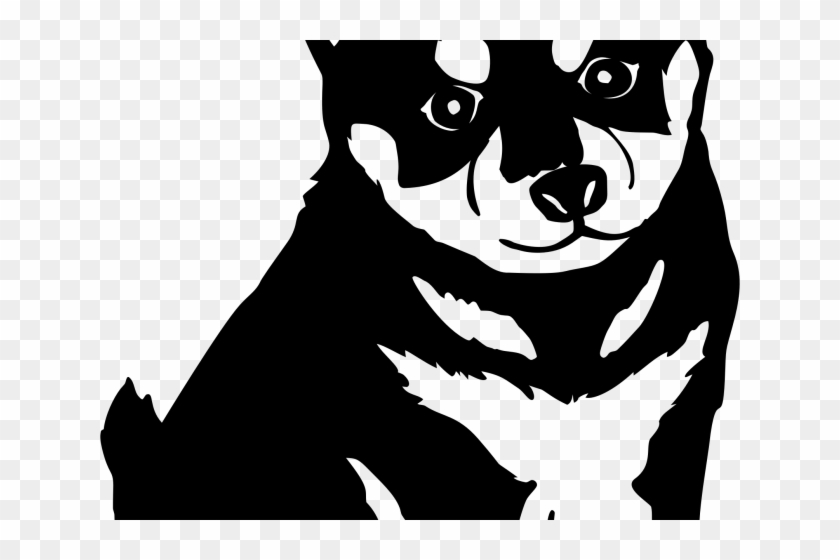 Shiba Inu Clipart Clip Art - Husky Puppy Silhouette - Png Download