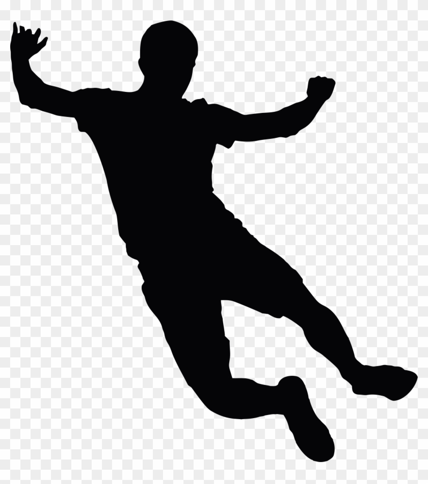 Jumping Man Silhouette 2 Icons Png - Jump Trampoline Park Black Clipart