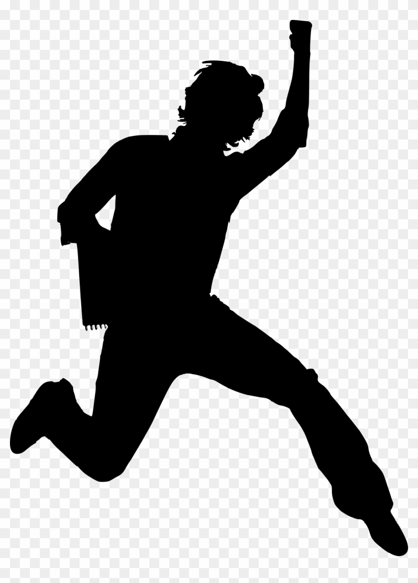 Happy Person Free Vector Graphic Boy Guy Happy Jump - Silhouette Happy Person Png Clipart