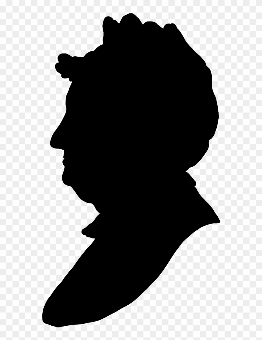 Silhouette Profile Victorian Woman - Old Woman Face Silhouette Clipart