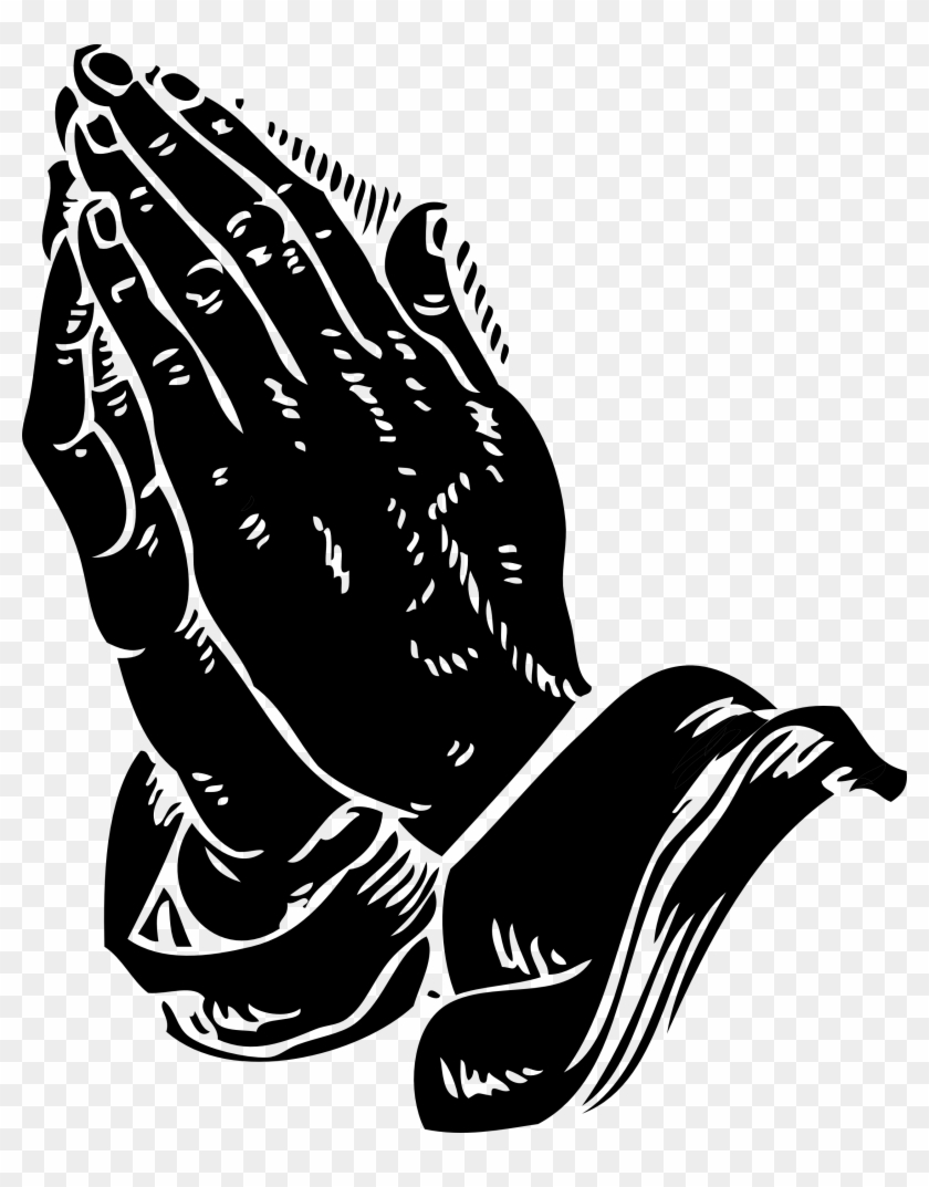 Clipart Free Stock Open Hands Drawing Clipart Panda - Praying Hands Transparent Background - Png Download #197379