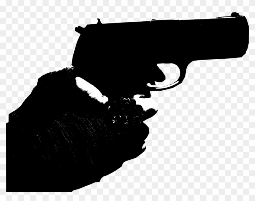 Open Hand Silhouette Png Female Stock Gun Clipart - Hand With Gun Silhouette Transparent