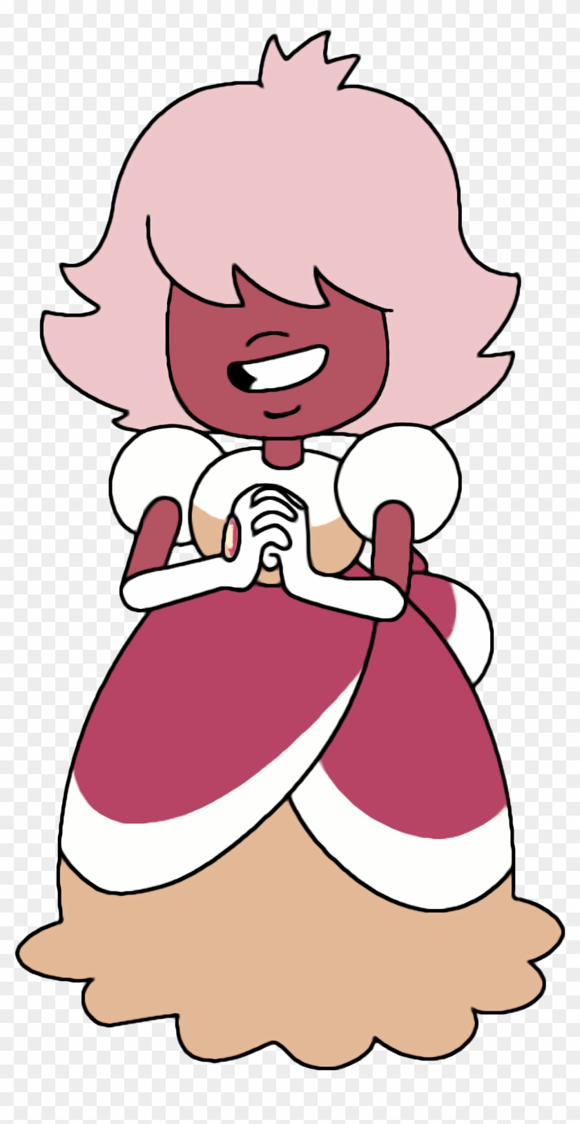 White Pink Clothing Fictional Character Nose Clip Art - Steven Universe Padparadscha Sapphire - Png Download