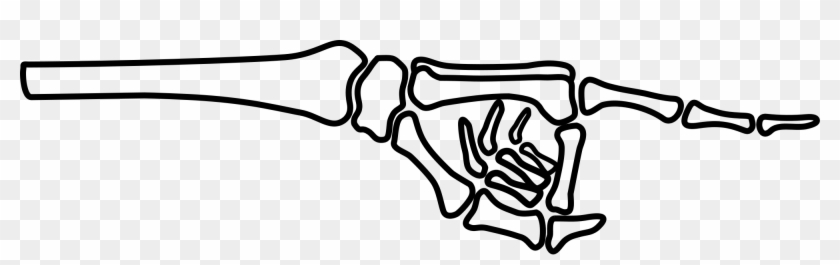 2000 X 538 7 - Skeleton Hand Pointing Vector Clipart