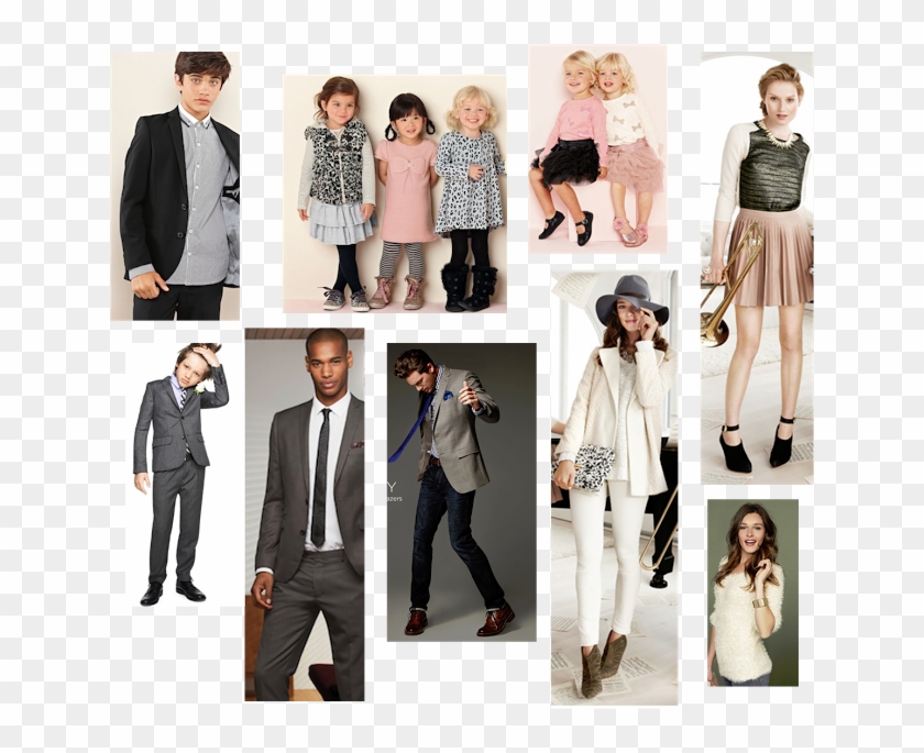 Outfit Inspiration Fall Family - Pink Black And Gray Family Clipart #197977