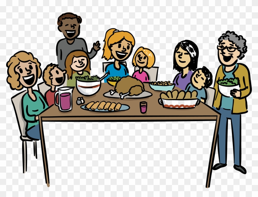 Family Dinner Clipart At Getdrawings - Family Thanksgiving Dinner Clipart - Png Download