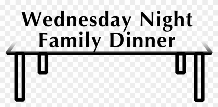 Weds Night Family Dinner Logo Draft1 Bw - Kick American Football Clipart #198102