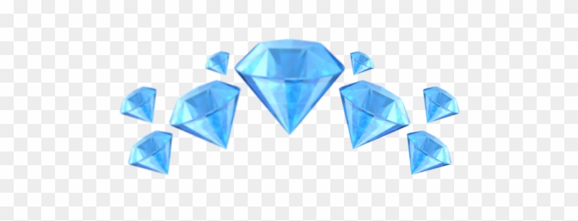 Diamond Emoji Emojis Crown Diamante Idk Celeste Corona - Triangle Clipart #198346