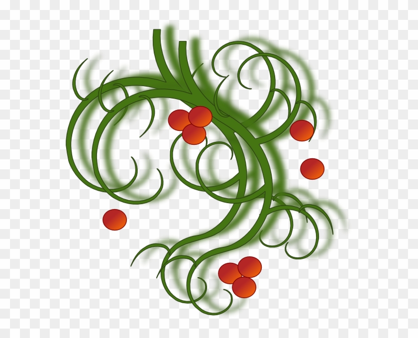 Christmas Swirls Clip Art At Clker - Christmas Swirls Clipart Free - Png Download