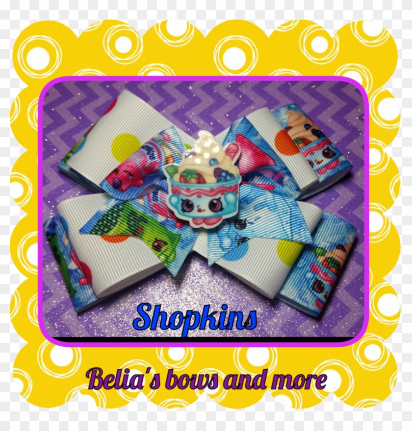 Cupcake Shopkins 5" Hairbow - Masquerade Ball Clipart