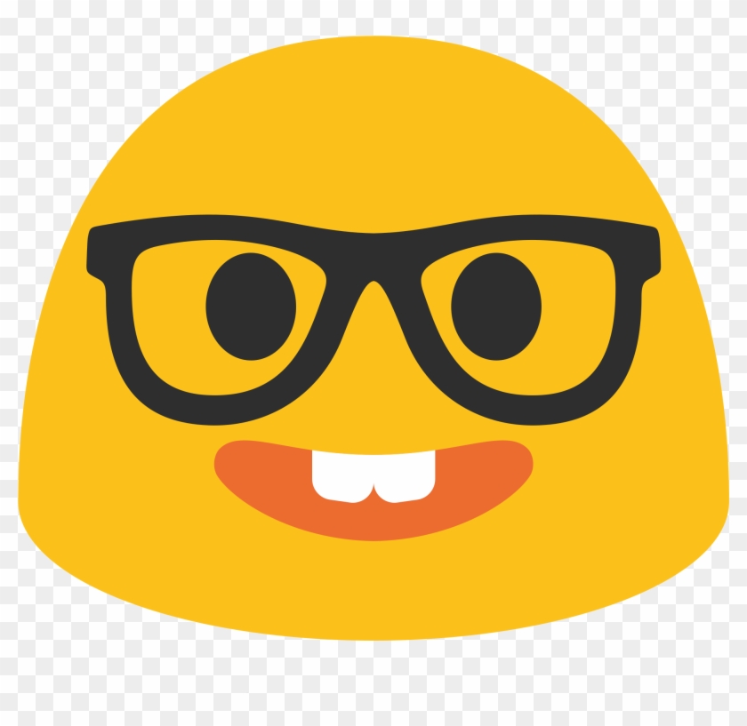 Nerd Emoji Png - Nerd Face Emoji Android Clipart #198552