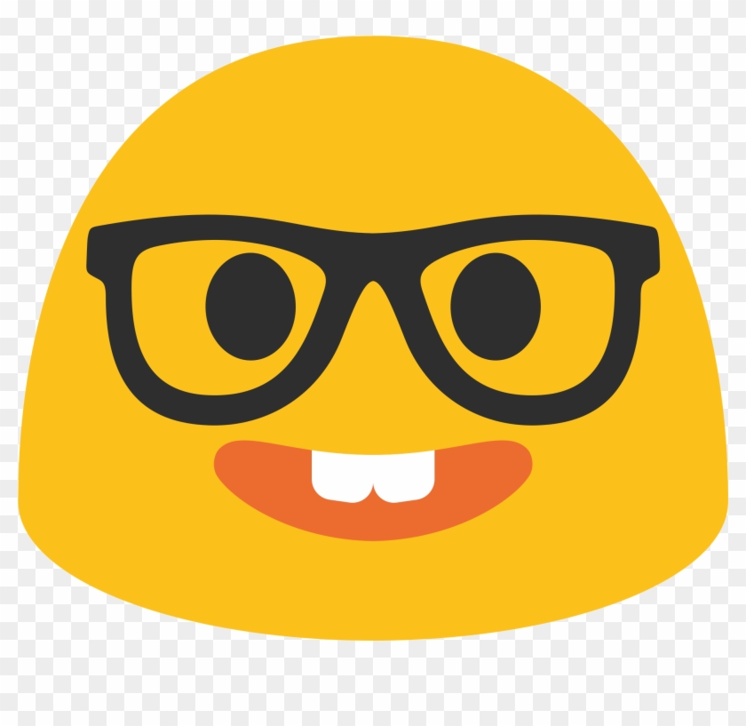 Nerd Emoji Png - Nerd Face Emoji Android Clipart