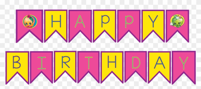 Shopkins Birthday Banner Hd Clipart