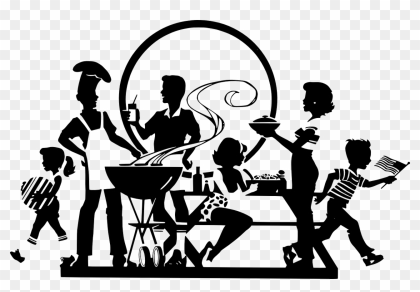 Cookout Clipart Black And White - Png Download