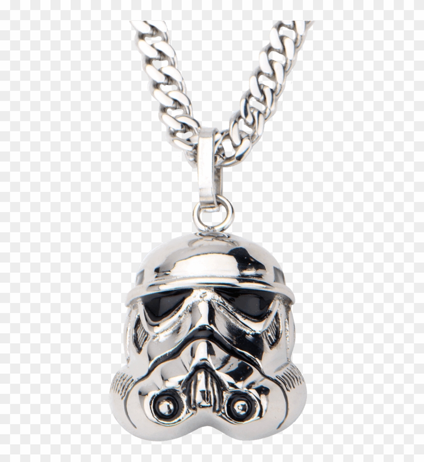 Mens Stainless Steel 3d Stormtrooper Helmet Necklace - Locket Clipart #199060