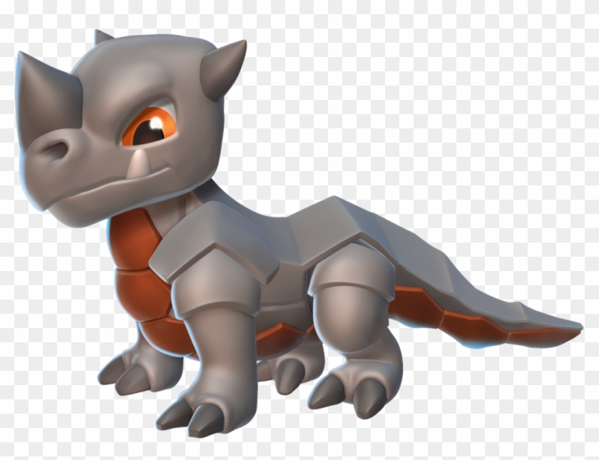 Rhino Dragon Baby - Cartoon Clipart