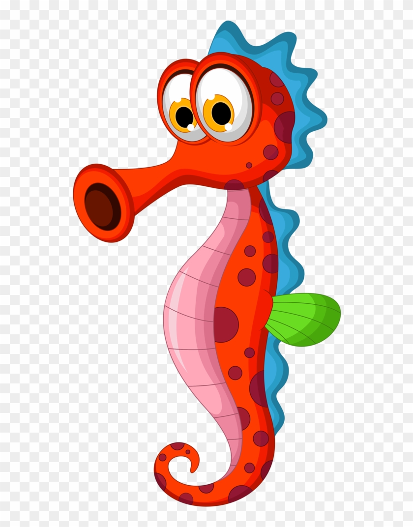 Seahorse Cartoon Png - Cartoon Sea Animals Clipart Transparent Png
