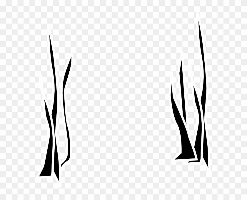 Grass Silhouette Png - Seaweed Clipart Black Transparent Png #199498