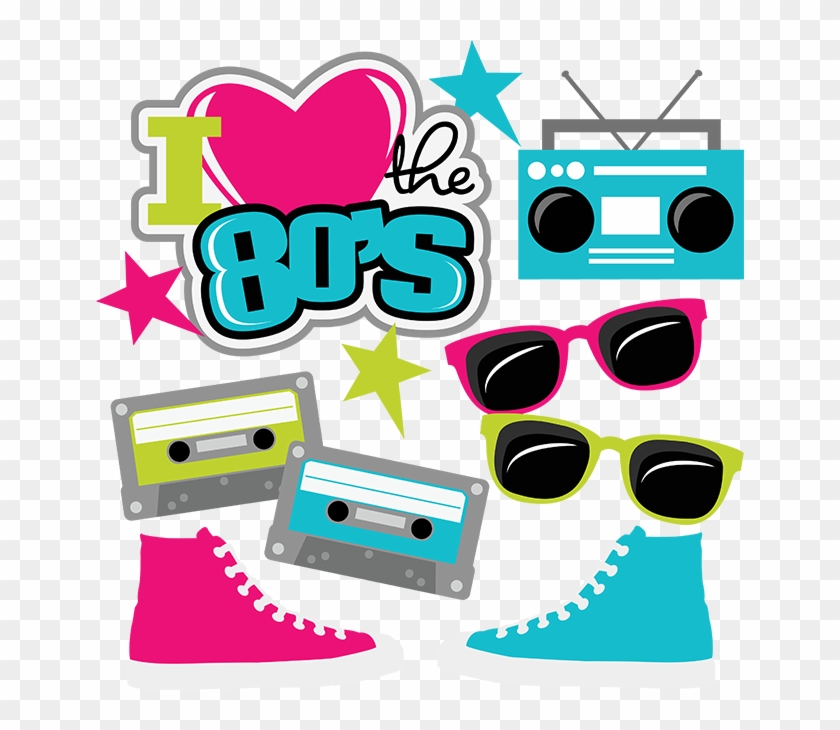 I Heart The 80's Svg Cut Files For Scrapbooking 80's - Love The 80s Clipart - Png Download