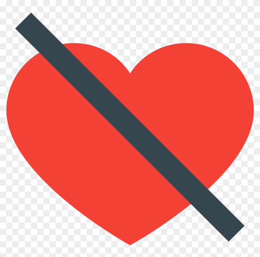 Open - Dislike Heart Clipart - Png Download #1900345