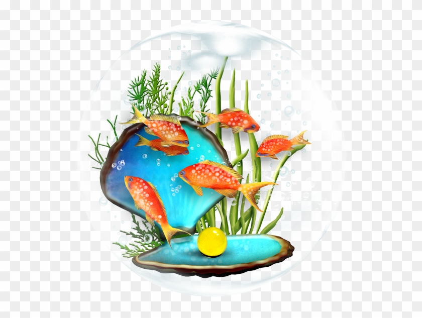 Fish Bowl Png-clipart - Морское Дно Пнг Transparent Png #1900624