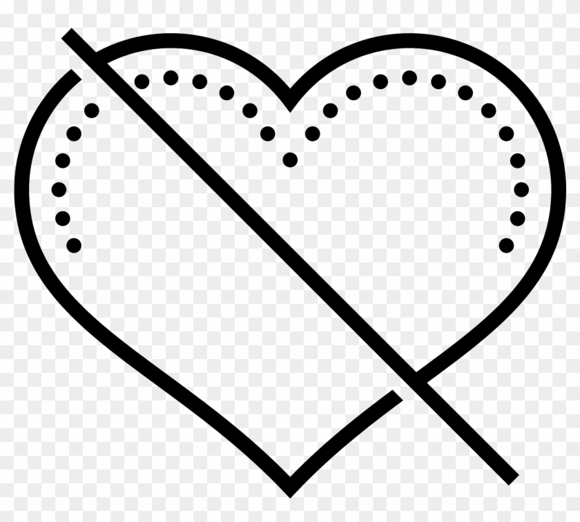A Dislike Icon Is Represented With A Broken Heart - Double Heart Icon Png Clipart #1900805