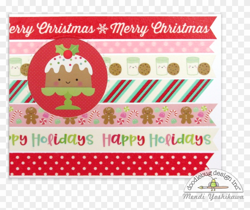 Doodlebug Design Milk & Cookie Washi Tape Figgy Pudding - Paper Clipart #1901103