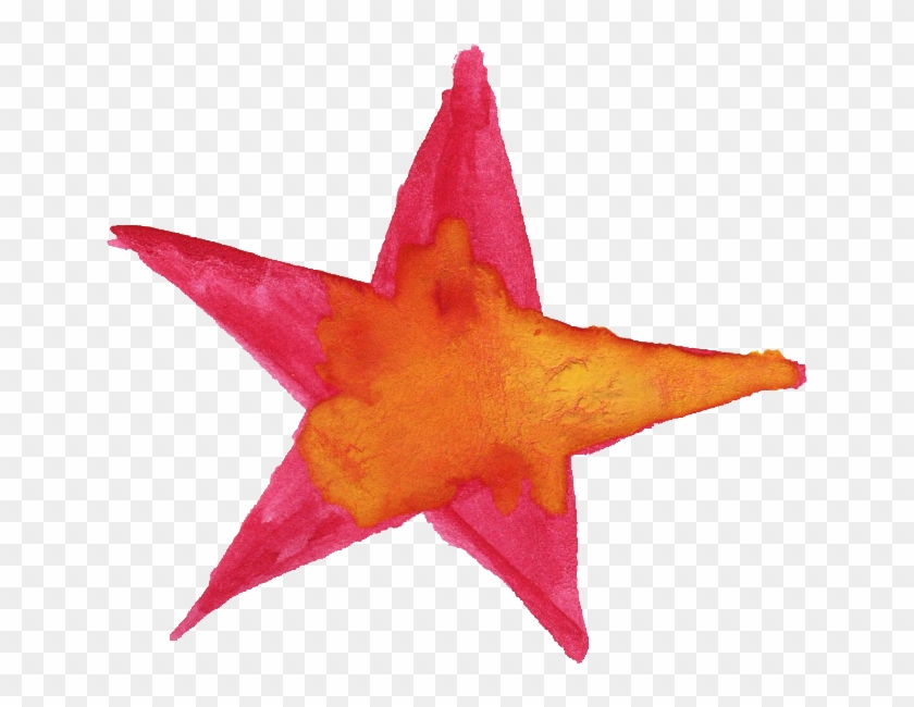 Free Download - Watercolor Star Red Clipart
