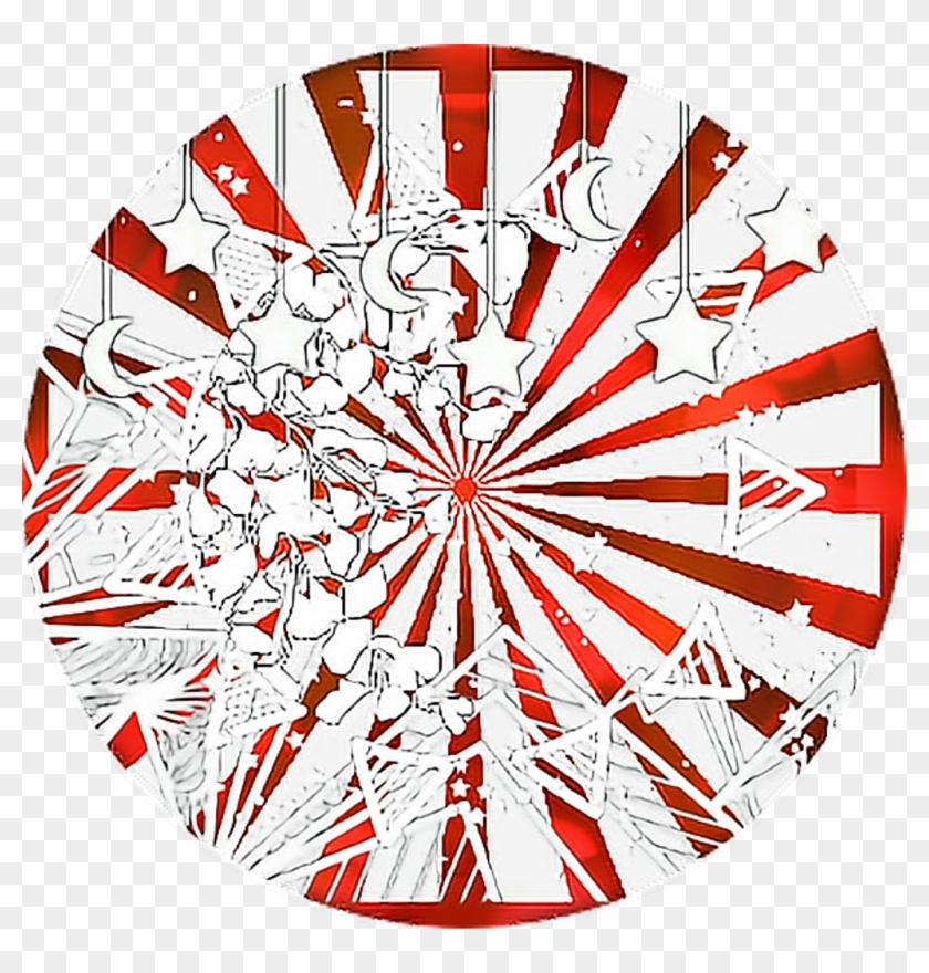 #red #stars #overlay #lines #sticker #overlays #star - Circle Clipart #1901227