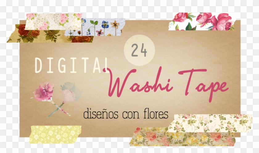 Digital Washi Tape Florales Clipart #1901494