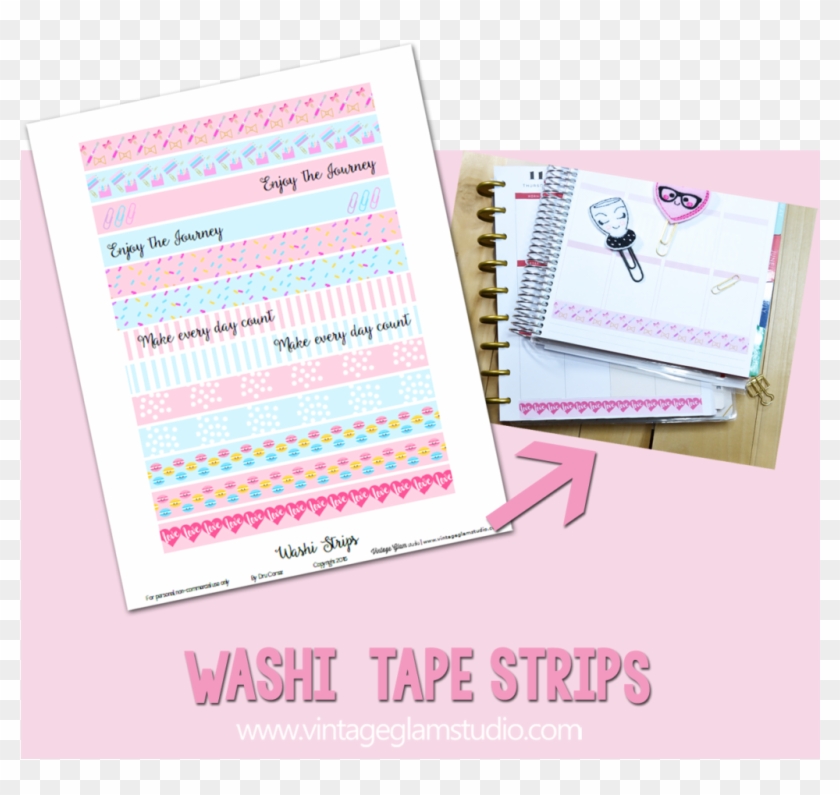 Fall Washi Tape Strips Planner Stickers Free Printable - Paper Clipart #1901601