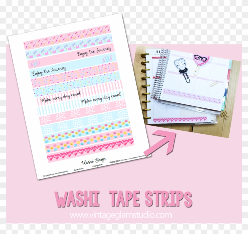 Fall Washi Tape Strips Planner Stickers Free Printable - Paper Clipart