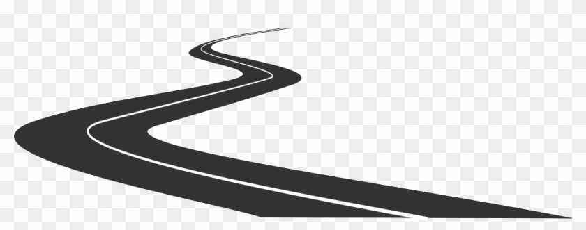 Car On Road Clip Art - Road Png Transparent Png #1901633